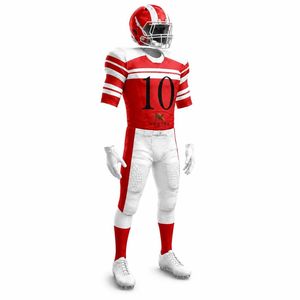 Ensemble d'uniformes de football américain rayés personnalisés pour hommes, maillot en mesh sublimé, pantalon rembourré, équipement sportif d'équipe, kit de jeu, vente OEM - Product Image 3