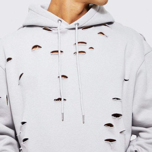Apparel Hot Tracksuit Hoodie Men <b>Oversized</b> Zip up Distressed <b>Sweatpants</b> and Hoodie - Product Image 6