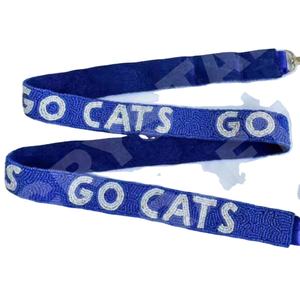 สายกระเป๋าลูกปัดสีฟ้ารูปแมวสายกระเป๋าลูกปัดสีทองสีขาวอุปกรณ์เสริมกระเป๋าพิเศษอุปกรณ์เสริมกระเป๋า - Product Image 1