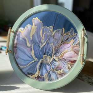 Bandeja de Madera con Diseño Impreso, Material Sostenible, Bandeja de Madera Natural con Diseño Impreso para Artículos del Hogar Ecológicos, Plato para Servir al por Mayor - Product Image 1