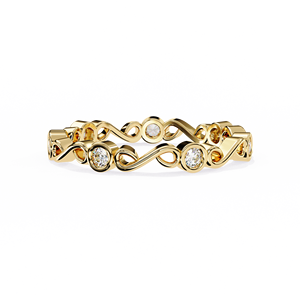 Anillos de Boda de Oro Sólido de 14K de Diseño Clásico con Diamantes Cultivados en Laboratorio HPHT, Color VVS VS DEF, para Uso Diario - Product Image 3