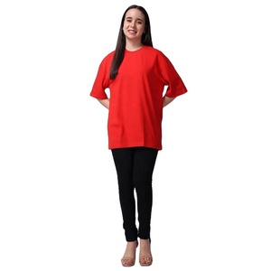 Nouvel Arrivage T-shirt Femme Personnalisé 100% Coton Léger Col Rond Manches Courtes Coupe Ample Écologique Broderie Bouton - Product Image 4