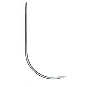 Aiguille de Redon 19,5 cm (7-3/4 pouces) 12 Charr, entièrement courbée, à pointe de couteau, extrémité filetée, instrument chirurgical pour procédures médicales - Product Image 5