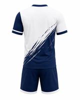 Conjunto de Camiseta de Fútbol para Hombre, Manga Corta, Cuello en V, Sublimada, Transpirable, de Poliéster, Ajuste Atlético, Logotipo Personalizado, Bolsillos