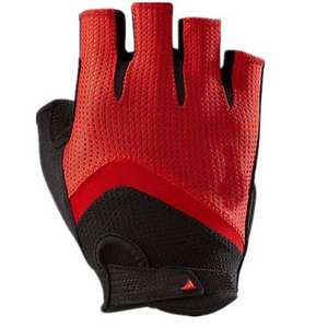 Gants de cyclisme rouges mi-doigts, longueur poignet, respirants, antichoc, VTT, avec logo personnalisé - Product Image 2