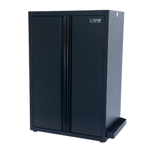Matte Black Powder Coated Steel 2 <b>Drawer</b> <b>Tool</b> <b>Cabinet</b> Family keywords: for Garage Workshop Storage Use - Product Image 1