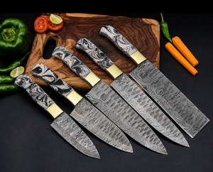 Custom Handmade <b>Knife</b> <b>Set</b> Durable Damascus Steel Blades High Quality Kitchen Tasks Chef <b>Knife</b> <b>Set</b> Available At Wholesale Rate - Product Image 1