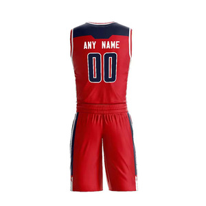 Uniforme de basket-ball pour hommes adultes, personnalisé, de haute qualité, imprimé par sublimation, tissu en maille respirant, pour les entraînements et les matchs officiels d'équipe - Product Image 2
