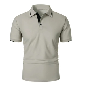 Polo de manga corta de corte clásico para hombre con logotipo personalizado – Atuendo informal elegante para reuniones sociales - Product Image 3