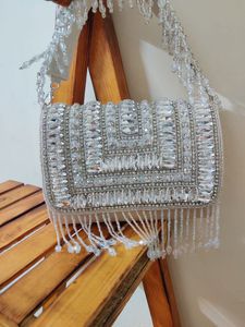 Designer Handcrafted Seed <b>Bead</b> Embroidery Crossbody Handbag Stylish Women's Adjustable Strap <b>Large</b> Capacity Waterproof - Product Image 6