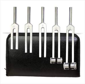 Nuevo Juego de 5 Diapasones Médicos de Alta Calidad C128 a C2048 con Martillo de Goma, el Mejor Artículo - Product Image 3