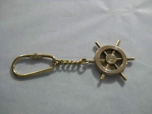ห่วงกุญแจเรือทองเหลืองหล่อมือคุณภาพสูงสไตล์การเดินเรือทันสมัยสำหรับตกแต่งกลางแจ้งของขวัญแบบพกพา - Product Image 5