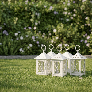 Linternas Decorativas de Metal Blanco Mini al por Mayor para Decoración de Mesa y Colgantes en Interiores y Exteriores - Product Image 1
