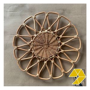 Custom Natural Rattan Charger Plate Handmade Round Wicker Placemat Rustic Wedding <b>Table</b> Setting OEM Factory - Product Image 2