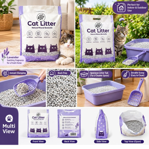 Litière Naturelle pour Chat Haute Absorption Forte Agglomération Contrôle des Odeurs Sans Poussière Sûre à Base de Plantes Bentonite OEM ODM Marque Privée Vrac - Product Image 2