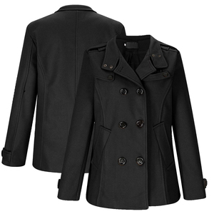 Casual Wear Black Color Long <b>Pea</b> <b>Coat</b> Breathable Windproof Warm Fall Winter Plus Size Windbreaker Winter Fleece Outdoor <b>Pea</b> <b>Coat</b> - Product Image 4