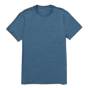 T-shirts pour hommes à col rond en coton et polyester respirant de haute qualité, style streetwear, manches courtes, couleur unie, t-shirt uni doux - Product Image 5