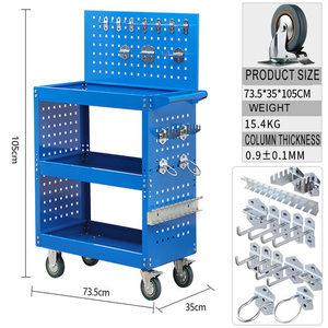 Steel Industrial <b>Tool</b> <b>Cabinet</b> 4 Drawers Lockable Keyed Rolling Wheels 300kg Load Capacity OEM Customizable 3-Year Mobile App - Product Image 6