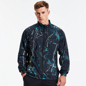 Sports Training Eco-friendly Canvas Quilted Sublimation Turn-down Collar Covered Button Autumn Men's Football Training Jacket - Product Image 4