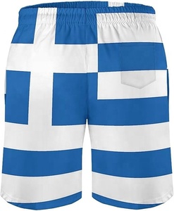 Bañador para hombre con bandera de Grecia, de secado rápido, para verano, playa, con forro de malla, estampado digital por sublimación, cortos cortavientos. - Product Image 6