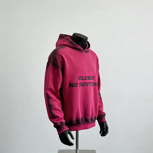 High Quality Luxury Manufacturer Custom Painted <b>Spray</b> Hoodie <b>Sun</b> Fade <b>Screen</b> Printing Vintage Acid Washed Hoodie for Men - Product Image 2