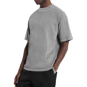 240 Gsm Vintage 100% Cotton Costom Boxy T Shirt <b>Acid</b> Wash <b>Drop</b> Shoulder High Quality Puff Printing Customized T Shirt Unisex - Product Image 2