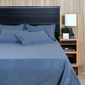 Premium Light Blue Bedsheet Set With <b>Pillow</b> Covers Smooth Comfort - Product Image 1