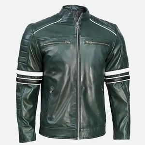 Chaqueta de Piloto Personalizable de Cuero PU, Color Puro, Otoño-Invierno 2025, con Cierre Largo y Solapa, Tallas Grandes - Product Image 1