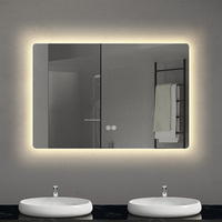 Projet de salon de salle de bain à LED moderne à la recherche d'un agent exclusif pour une installation facile à suspendre Miroir décoratif de style moderne classé IP65