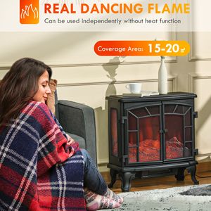 Caminetto Elettrico da 27 Pollici con Fiamme LED Realistiche, Legna Decorativa, Telecomando, Protezione dal Surriscaldamento, Cappotti da Donna da 7 Pollici - Product Image 4