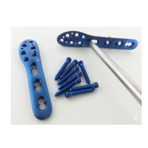 Placas de bloqueo para fibula distal de calidad premium, izquierda y derecha, 4-12 orificios + 56 tornillos LCP de titanio G5, implantes ortopédicos con certificación CE - Product Image 1