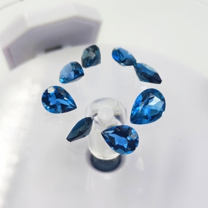 Natural London Blue Topaz Gemstone Pear Cut Loose <b>Stone</b> Color Play for Jewelry Making Ring Pendant Wholesale Supplier Quality - Product Image 2