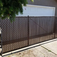 Sistema de Cerca de Alambre de Acero de Grado Comercial con Listones de Privacidad de Altura Completa y Diseño de Barrera Anti-Escalada