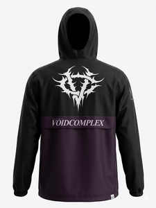 Veste coupe-vent à capuche imperméable personnalisée OEM pour l'hiver, style urbain, 100 % polyester, col montant, motif lettres, vente en gros - Product Image 2