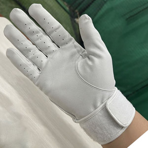 Gants de frappe en cuir pour hommes à haute adhérence, légers, imperméables, pour baseball et softball, ajustement confortable du poignet, sangle Velcro - Product Image 4