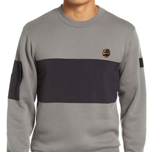 Sweat-shirt d'hiver léger pour homme, 100% coton, uni, écologique, col rond, style épaules tombantes, tenue décontractée - Product Image 3