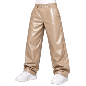 <b>Men</b> Classic Black Leather Pants Low Waist PU <b>Stretch</b> Bodycon Trousers with Pocket <b>Man</b> Nightclub Costume Custom New Clubwear - Product Image 2