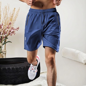 Shorts décontractés bleus confortables, respirants et légers, style streetwear estival, coupe décontractée, pour tous les jours, pour hommes et femmes - Product Image 1
