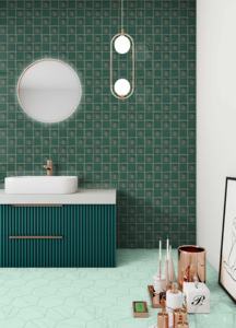 Panneau mural décoratif 3D moderne 300*300, revêtement mural flottant, carrelage décoratif aspect verre pour chambre à coucher, hôtel - Product Image 1