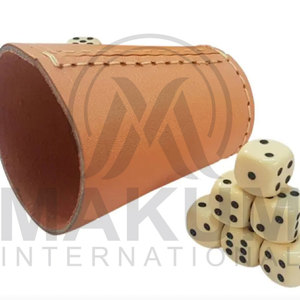 Custom Genuine Leather Personalized Logo <b>Dice</b> Cup with <b>Dice</b>-Eco-Friendly & Durable Classic Style for Gifts - Product Image 4
