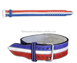 Ceinture de puissance en cuir d'haltérophilie de qualité supérieure Double broche ceinture de conception personnalisée ceintures d'haltérophilie - Product Image 4