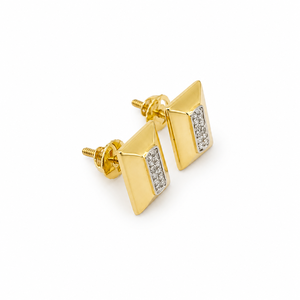 Boucles d'oreilles rectangulaires Namivaa pour femmes, micro-incrustations géométriques polies, pour usage quotidien, bijoux de fête, cadeau - Product Image 4