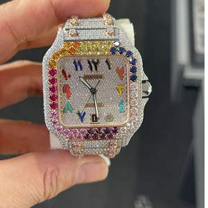 Montre de qualité supérieure avec diamants cultivés en laboratoire à prix d'usine, montre sertie de diamants cultivés en laboratoire DEF - Product Image 1