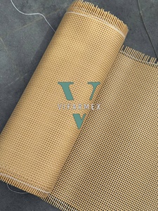 Matériau en maille tissée carrée artisanal pour meubles, armoires, portes et projets de bricolage - Product Image 4
