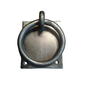 Poignée de porte rustique en fer forgé noir antique pour porte d'entrée en bois - Product Image 4