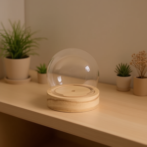 Domo Iln con base de madera de 8 cm para exhibición y decoración - Product Image 2