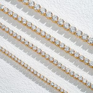 Elegante Pulsera de Tenis con Aspecto de Diamante, Pulsera de Eslabones Redondos Premium para Joyería Hip Hop Unisex de Proveedor Indio - Product Image 1