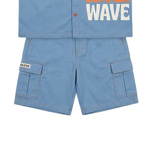 Nuevo conjunto de pantalones cortos con botones personalizados, estampado con logotipo, ropa urbana para hombre, conjunto de camisa y pantalones cortos de mezclilla para hombre - Product Image 6