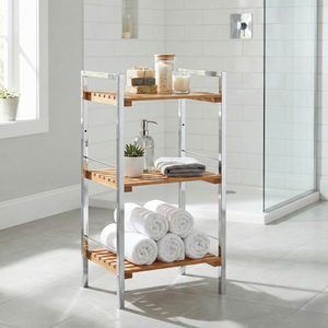 Étagère d'angle de cuisine en acier à 3 niveaux pour le rangement domestique, non pliable, multifonctionnelle, vente en gros - Product Image 1