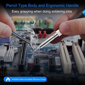 Fer à souder à température réglable 110V 60W pour soudage électrique de circuits imprimés, 5 embouts différents inclus - Product Image 5